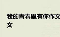 我的青春里有你作文开头 我的青春里有你作文