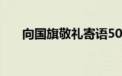 向国旗敬礼寄语50字 向国旗敬礼寄语