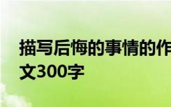 描写后悔的事情的作文 描写后悔的一件事作文300字