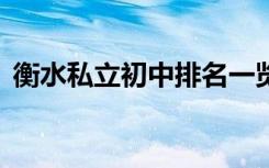 衡水私立初中排名一览表 衡水私立初中排名