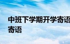 中班下学期开学寄语长篇 中班下学期的开学寄语