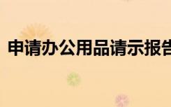 申请办公用品请示报告 申请办公用品的请示