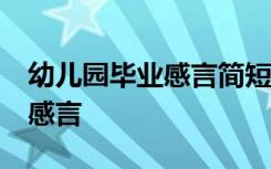 幼儿园毕业感言简短20秒 简短的幼儿园毕业感言