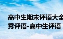 高中生期末评语大全(有文采) 高中生期末优秀评语-高中生评语