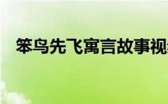 笨鸟先飞寓言故事视频 笨鸟先飞寓言故事