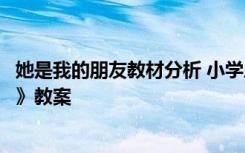 她是我的朋友教材分析 小学三年级下册语文《她是我的朋友》教案