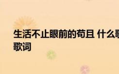 生活不止眼前的苟且 什么歌 许巍《生活不止眼前的苟且》歌词