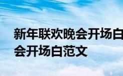 新年联欢晚会开场白和结束语 迎新年联欢晚会开场白范文