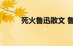 死火鲁迅散文 鲁迅《死火》导读