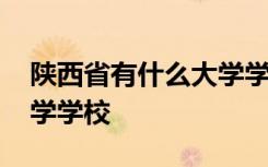 陕西省有什么大学学校名字 陕西省有什么大学学校