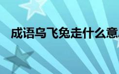 成语乌飞兔走什么意思 成语解析乌飞兔走