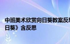 中班美术欣赏向日葵教案反思 幼儿园中班美术活动教案《向日葵》含反思