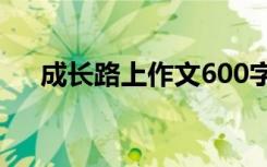 成长路上作文600字初中 成长路上作文