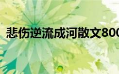 悲伤逆流成河散文800字 悲伤逆流成河散文