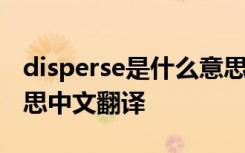 disperse是什么意思英语 disperse是什么意思中文翻译