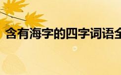 含有海字的四字词语全部 含有海的四字词语