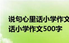 说句心里话小学作文500字怎么写 说句心里话小学作文500字