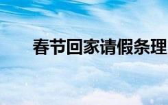 春节回家请假条理由 春节回家请假条