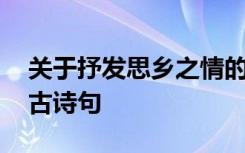 关于抒发思乡之情的古诗句 抒发思乡之情的古诗句