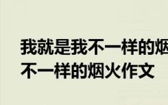 我就是我不一样的烟火作文650字 我就是我不一样的烟火作文