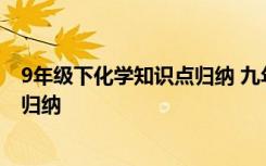 9年级下化学知识点归纳 九年级下学期化学重要知识点总结归纳