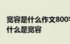 宽容是什么作文800字议论文 宽容的议论文：什么是宽容