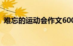 难忘的运动会作文600字 难忘的运动会作文