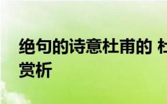 绝句的诗意杜甫的 杜甫诗词《绝句》的诗意赏析