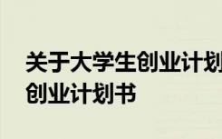 关于大学生创业计划书有关资料 关于大学生创业计划书