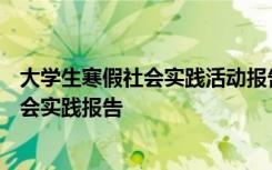 大学生寒假社会实践活动报告3000字 3000字大学生寒假社会实践报告