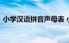 小学汉语拼音声母表 小学拼音声母表韵母表