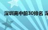 深圳高中前30排名 深圳高中排名前二十名