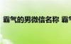 霸气的男微信名称 霸气的男人微信昵称大全