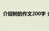 介绍树的作文200字 介绍树木的作文350字