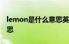 lemon是什么意思英语翻译 lemon是什么意思