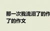 那一次我流泪了的作文600字 那一次我流泪了的作文