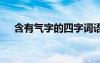 含有气字的四字词语 带气字的四字成语