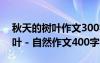 秋天的树叶作文300字三年级作文 秋天的树叶 - 自然作文400字