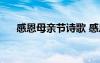 感恩母亲节诗歌 感恩诗歌《感恩母亲》