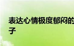 表达心情极度郁闷的句子 表达心情郁闷的句子