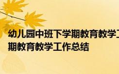 幼儿园中班下学期教育教学工作总结怎么写 幼儿园中班下学期教育教学工作总结