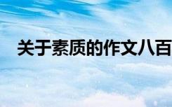 关于素质的作文八百字 素质的作文800字