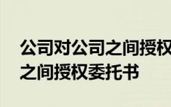 公司对公司之间授权委托书范本 公司对公司之间授权委托书