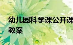 幼儿园科学课公开课教案 幼儿园公开课科学教案