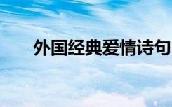 外国经典爱情诗句 外国优美爱情诗句