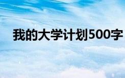 我的大学计划500字 我的大学学习计划书