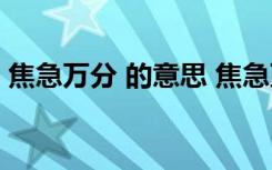 焦急万分 的意思 焦急万分的词义解释和造句