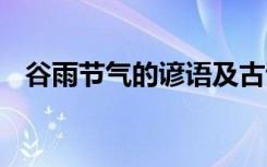 谷雨节气的谚语及古诗词 谷雨节气的谚语