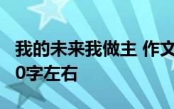 我的未来我做主 作文 我的未来我做主作文800字左右