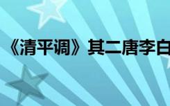 《清平调》其二唐李白 李白《清平调　其二》